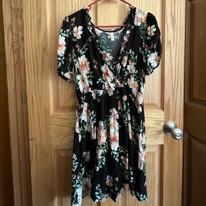 Black floral dress